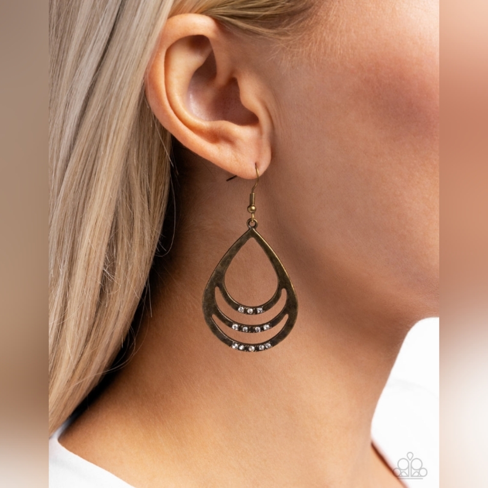 Sojourn Shimmer Brass Earrings